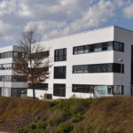 SF-Bau-Neubau Büro Fassade-Göppingen Stauferpark-Stahlbau-Schlüsselfertigbau