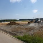 SF-Bau-der BAugrund wird vorbereitet-Türkheim-Neubau Produktionshalle mit Büro- und Sozialgebäude-Stahlbau-Schlüsselfertigbau