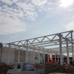 I-Bau-Stahlkonstruktion-Neubau Montagehalle mit Bürogebäude-Salach-Stahlbau-Komplettbau-Industriebau