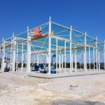 SF-Bau-Stahlkonstruktion-Neubau Produktionshalle mit Büro- und Sozialräumen-Kirchheim-Stahlbau-Schlüsselfertigbau
