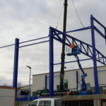 SF-Bau-Stahlbaustellung-Anbau Halle-Eschenbach-Stahlbau-Schlüsselfertigbau