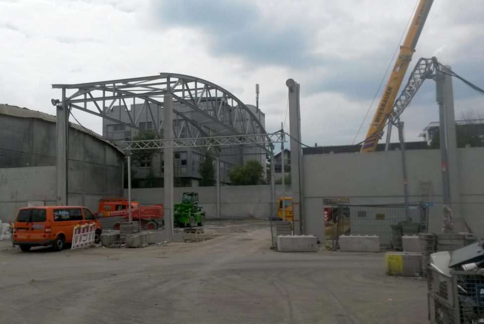 I-Bau-Stellung Stahlkonstruktion-Neubau Halle-Waiblingen-Stahlbau-Industriebau