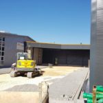 SF-Bau-Außenwerbung-Außenanlagen-Neubau Lagerhalle mit Büro-Eislingen-Stahlbau-Schlüsselfertigbau