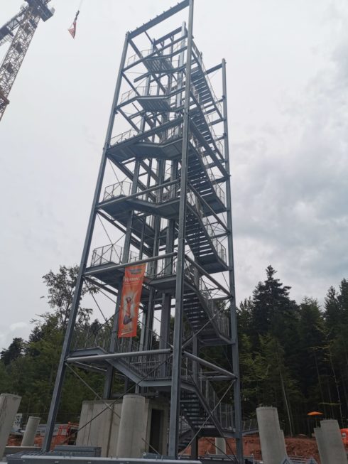Stahlbau-Neubau Aussichtsturm-Schömberg