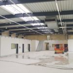 SF-Bau-Außenansicht-Neubau Produktionshalle mit Büro-Leutz Albershausen-Schlüsselfertigbau