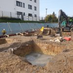 SF-Bau-Baustellenstart-Erdaushub-Neubau Betriebs- und Bürogebäude-Kernen-Rommelshausen-Schlüsselfertigbau