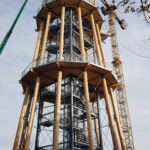Stahlbau-Montage Strahlenträger-Neubau Aussichtsturm-Schömberg-Stahlbau