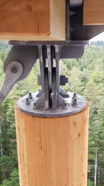 Stahlbau-Absprungplattform + Aussichtsplattform +Geländer montiert-Neubau Aussichtsturm-Schömberg-Stahlbau