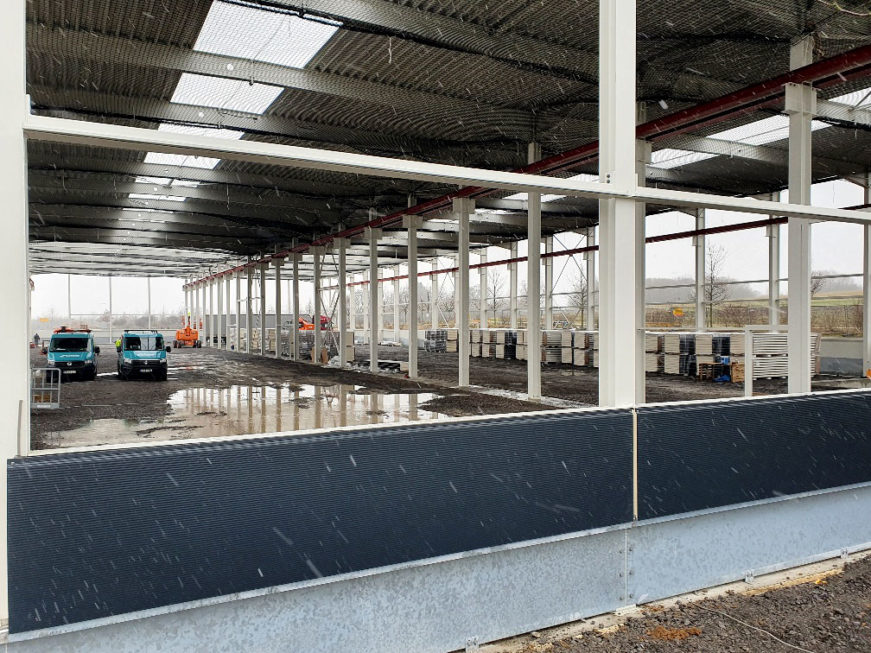 SF-Bau-Fassadenmontage-Neubau Produktionshalle + Verwaltungsbau-Pforzheim-Schlüsslfertigbau