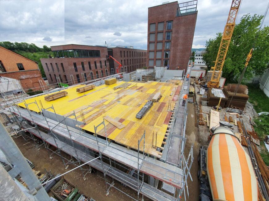 SF-Bau-Decke Erdgeschoss geschalt-Neubau Fitness und Werkstatt-Eislingen-Schlüsselfertigbau