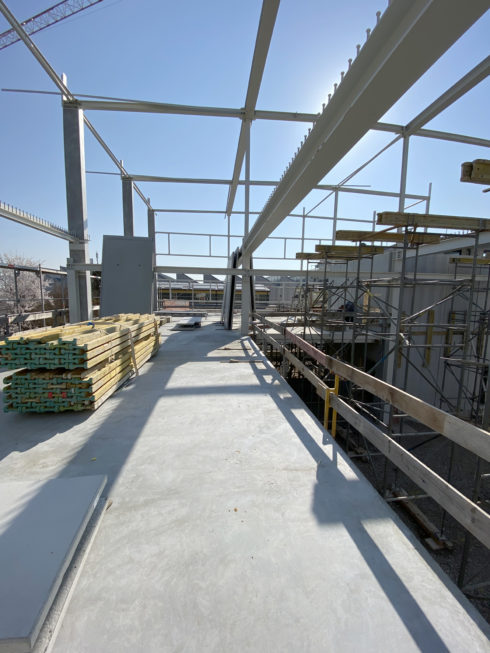 SF-Bau-Decke 1. OG-Neubau Montagehalle für Großküchen-Eislingen-Schlüsselfertigbau