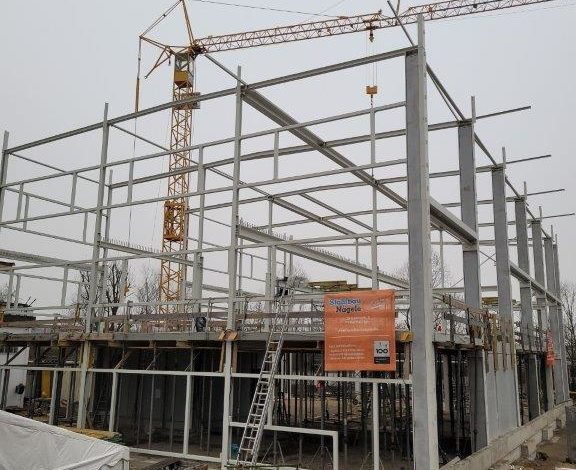 SF-Bau-Stellung Stahlbau-Neubau Montagehalle für Großküchen-Eislingen-Schlüsselfertigbau