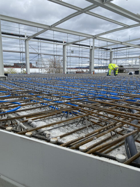 SF-Bau-2. Obergeschoss-Neubau Montagehalle für Großküchen-Eislingen-Schlüsselfertigbau
