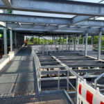 Stahlbau-Gitterrostmontage-Neubau Kältezentrale-EON-Heidelberg-Stahlbau
