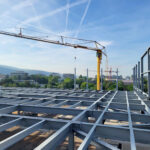 Stahlbau-Stahlkonstruktion Dach-Neubau Kältezentrale-EON-Heidelberg-Stahlbau