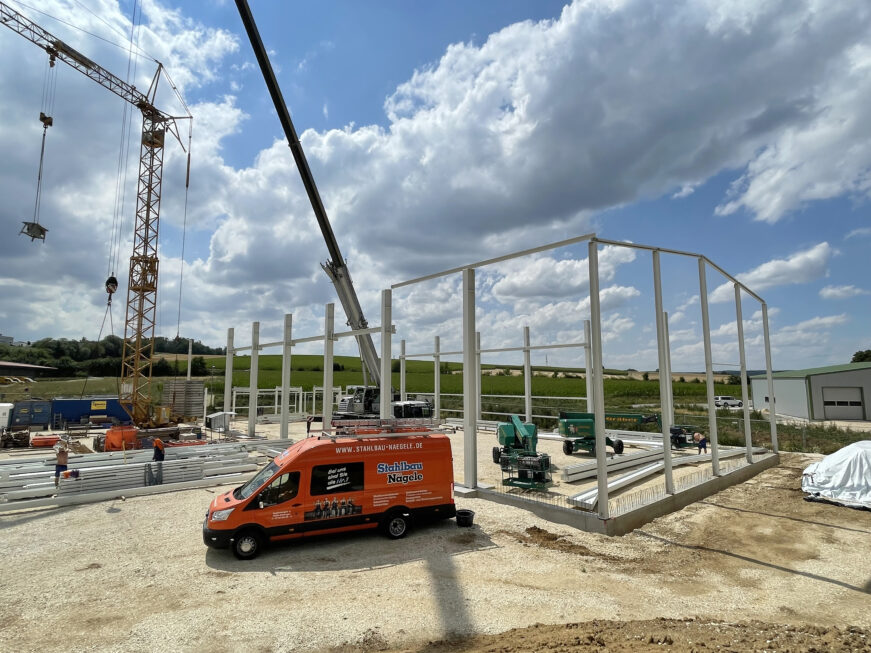 SF-Bau-Stahlbauarbeiten- Neubau Niederlassung Süddeutschland-Giengen an der Brenz-Schlüsselfertigbau