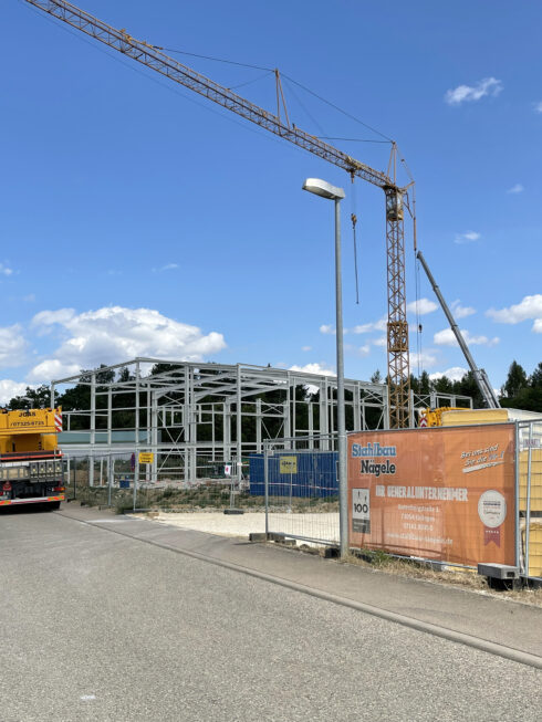 SF-Bau-Stellung Stahlbau- Neubau Niederlassung Süddeutschland-Giengen an der Brenz-Schlüsselfertigbau