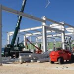 I-Bau-Montage Stahlkonstruktion-Neubau Produktionshalle-Merklingen-Industriebau